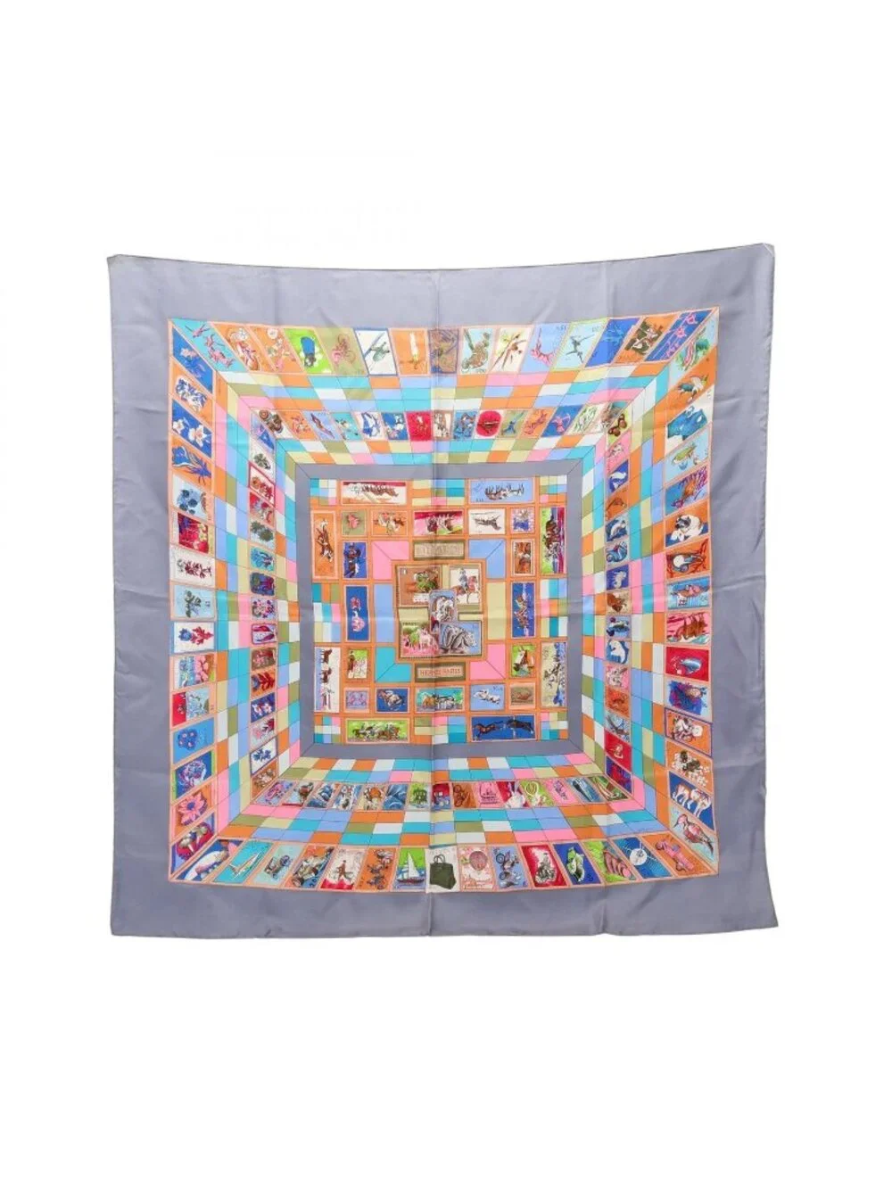 Hermes Scarf Carre 90 Correspondance Silk